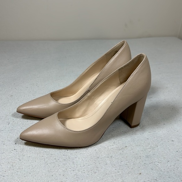 Marc Fisher Nude Block Heel Pumps Size 6.5 - Picture 7 of 15